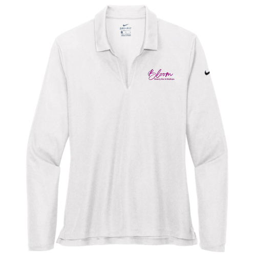 BloomBeautyBar&Medispa - Nike - Ladies Dri-FIT Long Sleeve Polo v1