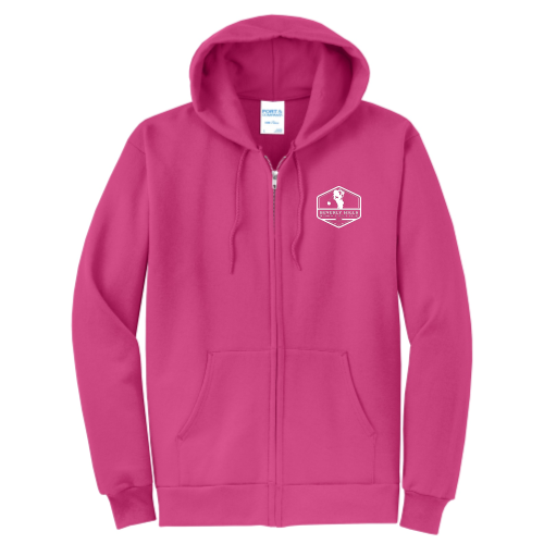 BeverlyHillsWomensGolfClub - Unisex Port and Company Full Zip Hooded Sweatshirt
