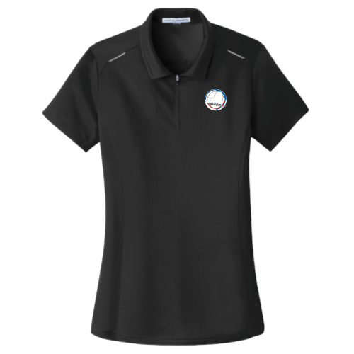 GVCBMWCCA - Port Authority Women's Pinpoint Mesh Zip Polo v2