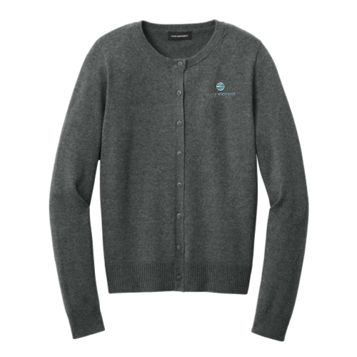 OceanElement - Port Authority Women’s Easy Care Crewneck Cardigan Sweater