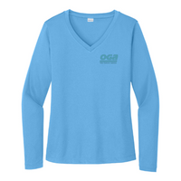 OGA - Sport Tek Ladies Long Sleeve V Neck Competitor Tee