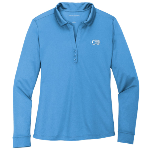 Coffee Hound - Port Authority Ladies Silk Touch Performance Long Sleeve Polo