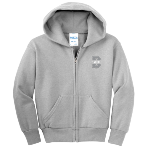 DoralSaddle - Port & Company Youth Full-Zip Hooded Sweatshirt