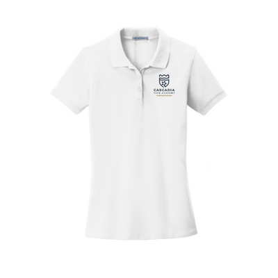 CascadiaTechAcademy - White Port Authority Womens EZ Polo