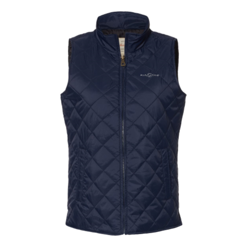 AcuityEyeGroup - Women's Vintage Diamond Quilted Vest - Embroidered