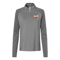 CrunchFitness - Adidas - Women's Stripe Block Quarter-Zip Pullover