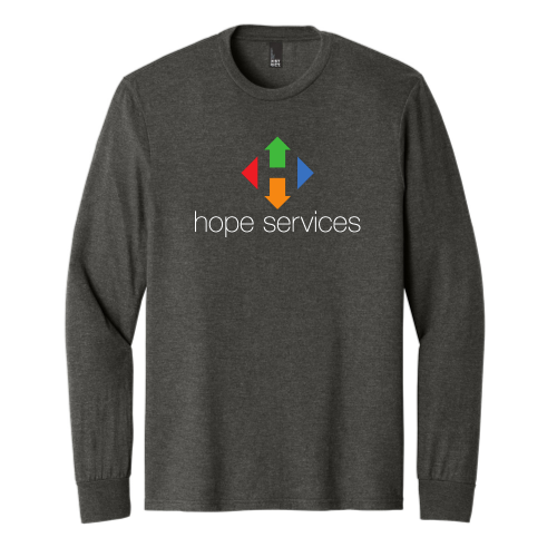 HopeServices - District Made Mens Perfect Tri Long Sleeve Crew Tee