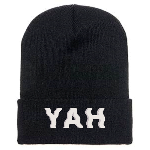 Dark Black - YAH Cuffed Beanie