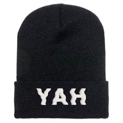 Dark Black - YAH Cuffed Beanie