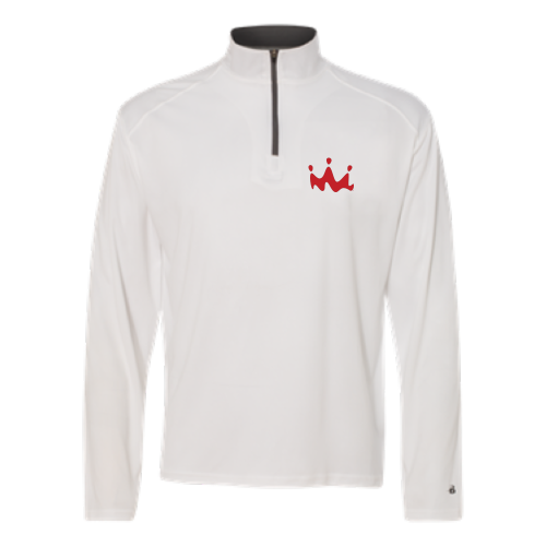 SmoothieKing471 B-Core Quarter-Zip Pullover - White *updated