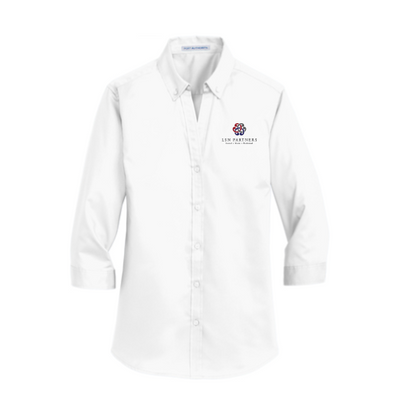 LSNPartners - Port Authority - Ladies Three-Quarter Sleeve Shirt - White