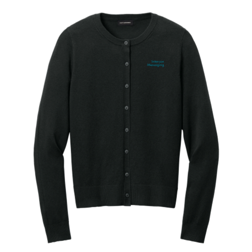 InterconMessaging - Port Authority Women’s Easy Care Crewneck Cardigan Sweater