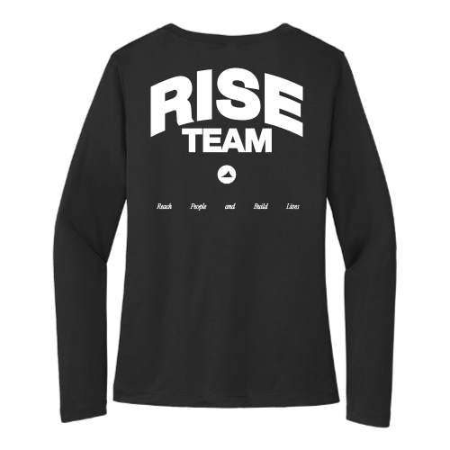 RiseChurchTX - Ladies Performance Long Sleeve V Neck T Shirt