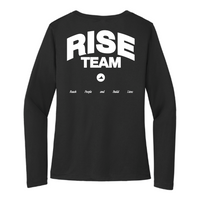 RiseChurchTX - Ladies Performance Long Sleeve V Neck T Shirt