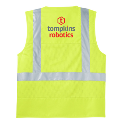 Tompkins Robotics - PRINTED - CornerStone CSV 405 ANSI 107 Class 2 Mesh Back Safety Vest