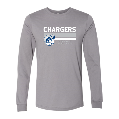 GreenAcresMiddleSchool - Bella Canvas 3501 - Chargers Banded GW