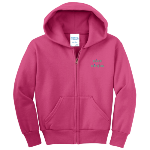 NiceNinjas - Port & Company Youth Full-Zip Hooded Sweatshirt