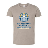 St. Anthony of Padua - Unisex Heather CVC Short Sleeve Tee Digital Print