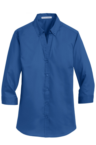 Port Authority Ladies 3/4-Sleeve SuperPro Twill Shirt L665