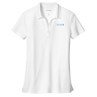 ExistX - Sport-Tek Ladies UV Micropique Polo - White / Black