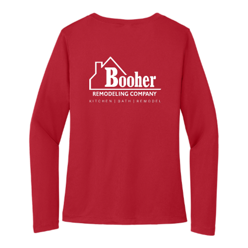BooherRemodelingCompany - Sport Tek Ladies Long Sleeve V Neck Competitor Tee