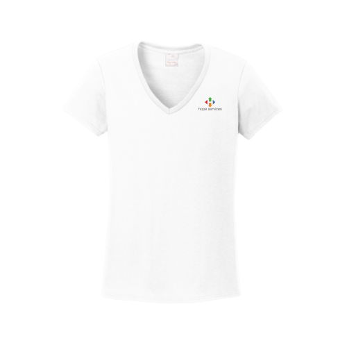 HopeServices - Gildan Ladies Heavy Cotton 100% Cotton V-Neck T-Shirt