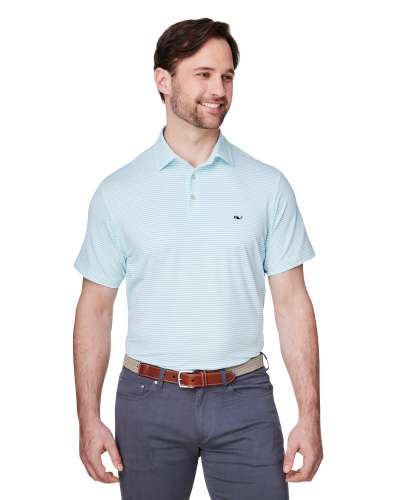 vineyard vines Men's Bradley Stripe Sankaty Polo G012426