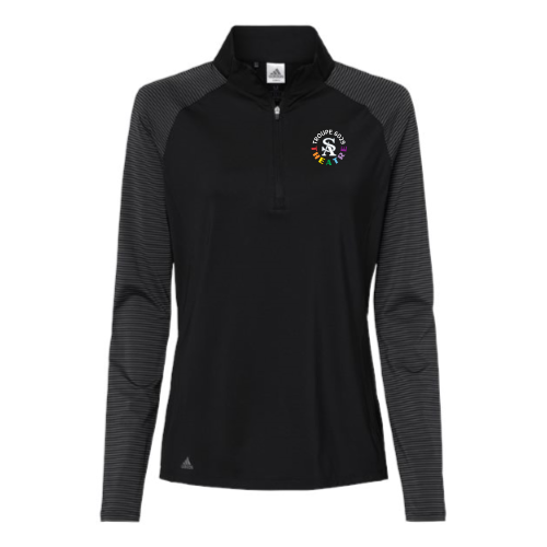 Troupe6029 - Women's Stripe Block Quarter-Zip Pullover
