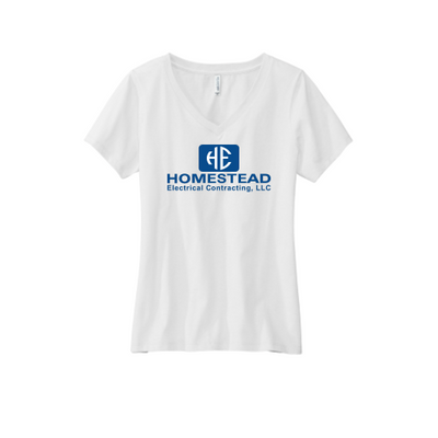 Homestead Volunteer Knitwear Women's Daily V-Neck Tee USA-Made