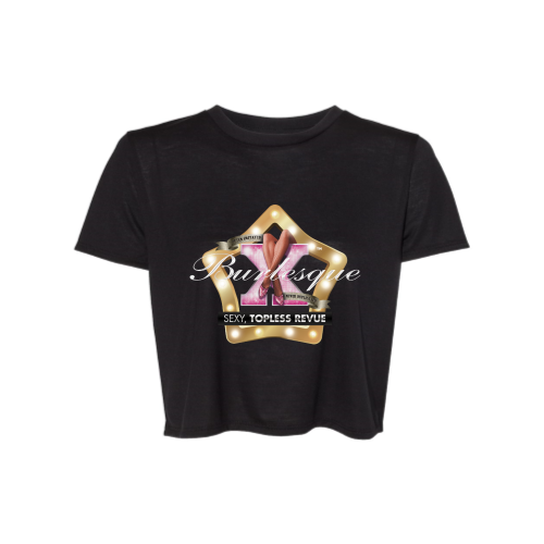 X Burlesque Ladies Flowy Cropped T Shirt