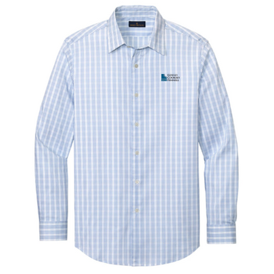 White/ Newport Blue Grid Check