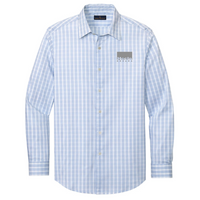 White/ Newport Blue Grid Check
