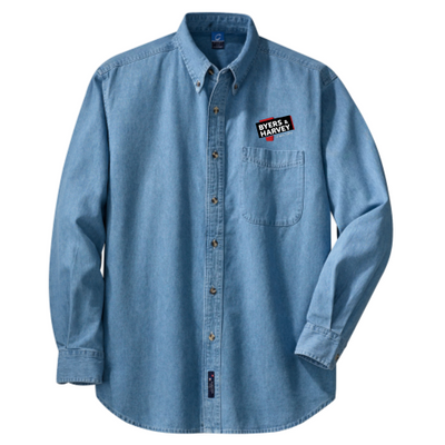 ByersandHarvey - Port & Company Long Sleeve Value Denim Shirt