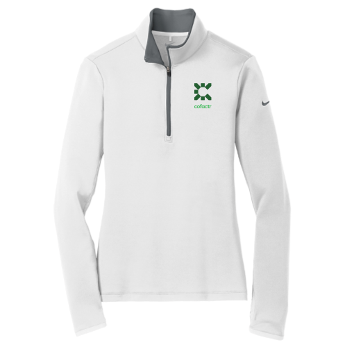 Cofactr - Nike Golf Ladies Dri-FIT Stretch ½-Zip Cover Up (White Dk Grey)