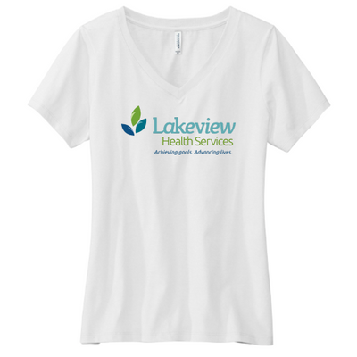 LakeviewHealthServicesInc - Volunteer Knitwear Women's Daily V-Neck Tee USA-Made
