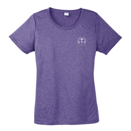 AllSaintsofNorthAmerica - Sport-Tek Ladies Heather Contender Scoop Neck Tee