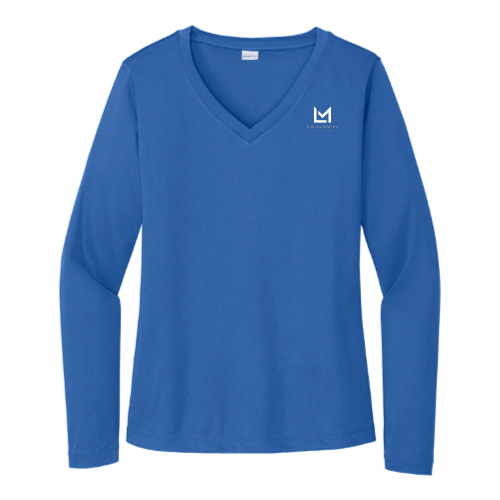 Ledesma & Meyer Construction - Sport Tech Ladies Long Sleeve V-neck Competitor Tee