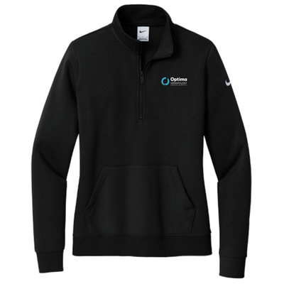 OptimaDermatology - Nike Ladies Club Fleece Sleeve Swoosh 1/2-Zip