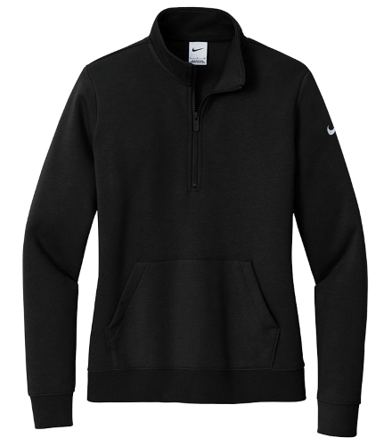 EMB - Nike Ladies Club Fleece Sleeve Swoosh 1/2-Zip NKDX6720