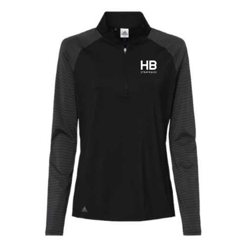 HBStrategies - Women's Stripe Block Quarter-Zip Pullover - v1
