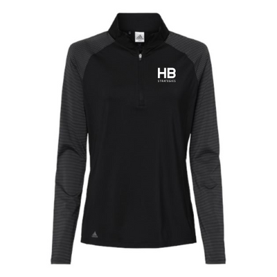 HBStrategies - Women's Stripe Block Quarter-Zip Pullover - v1
