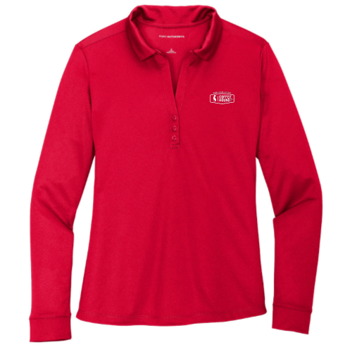 Coffee Hound - Port Authority Ladies Silk Touch Performance Long Sleeve Polo