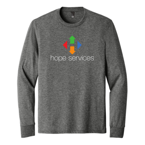 HopeServices - District Made Mens Perfect Tri Long Sleeve Crew Tee