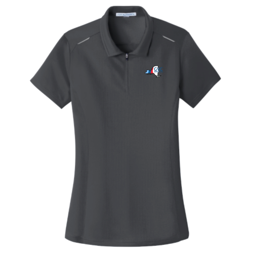 GVCBMWCCA - Port Authority Women's Pinpoint Mesh Zip Polo v1