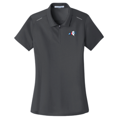 GVCBMWCCA - Port Authority Women's Pinpoint Mesh Zip Polo v1