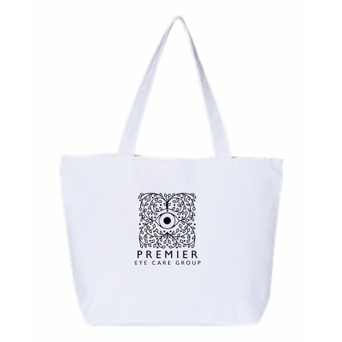 PremierEyeCareGroup - 24.5L Canvas Zippered Tote v1