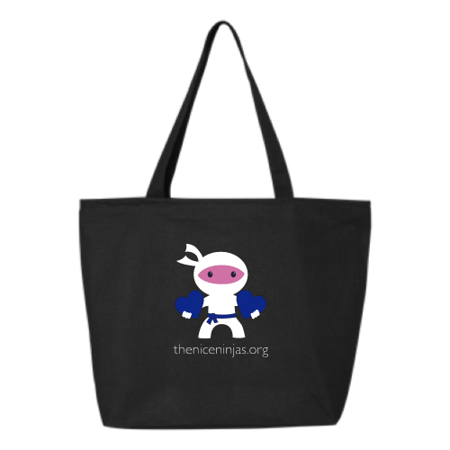 NiceNinjasMerch - 24.5L Canvas Zippered Tote - v2