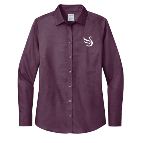 BlueSwan - Brooks Brothers Women's Wrinkle-Free Stretch Nailhead Shirt v1