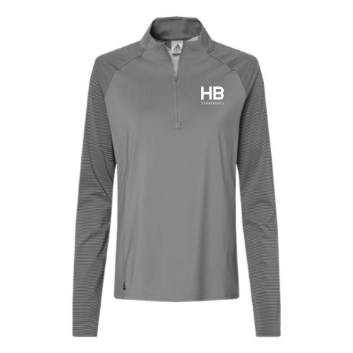 HBStrategies - Women's Stripe Block Quarter-Zip Pullover - v1