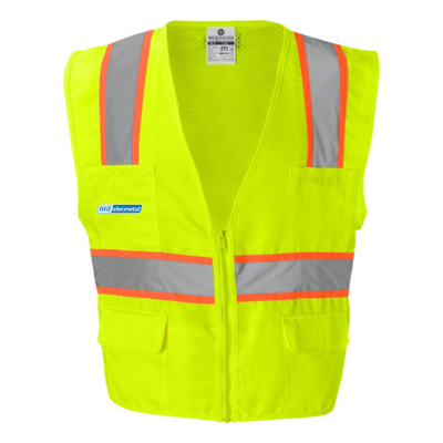 MEElecmetal - Solid Front Safety Vest With Mesh Back